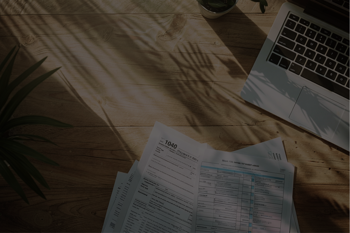 Tax preparation workspace